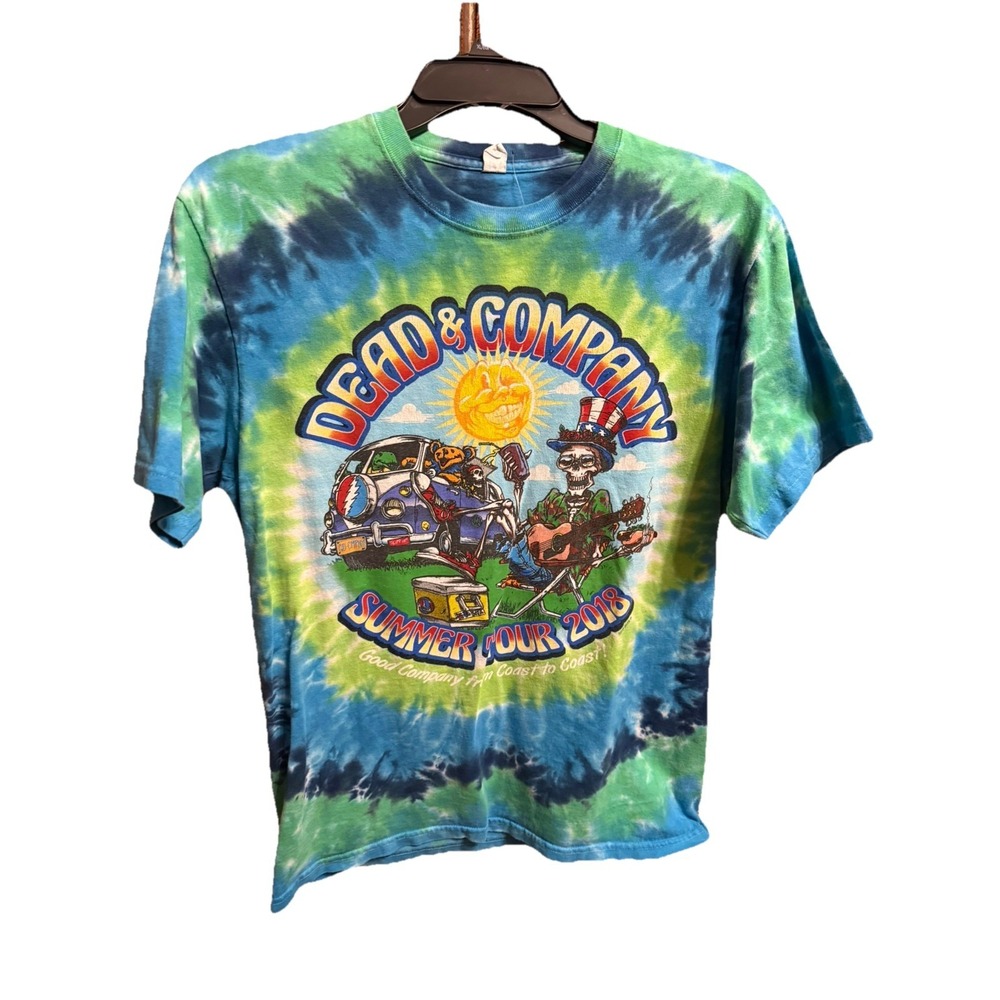 DEAD AND COMPANY Summer Tour 2018 Concert T-Shirt Adult Medium Tie Dye Grateful - Picture 1 of 4